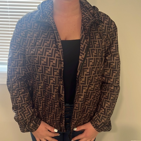 Unisex Authentic Fendi Windbreaker Monogram Jacket - Picture 3 of 8